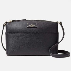 kate spade Black Pebbled Leather Crossbody Bag